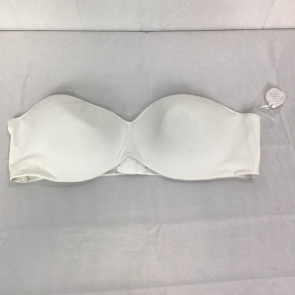 Dominique Strapless Bra White Size 48C Seamless Supportive Full Coverage - Picture 2 of 10